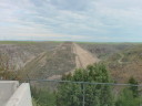 The Dam - Breach on left, test excavation on right