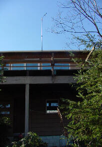 Anemometer/Wind Vane on mast, looking Southwest