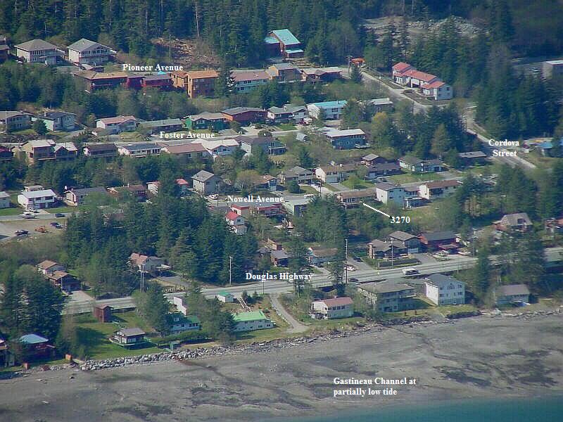 Close-up view of West Juneau, Alaska
